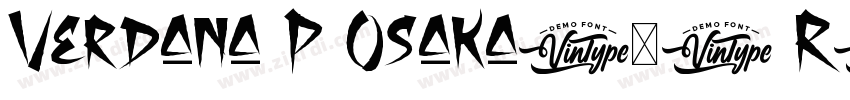 Verdana P Osaka(仮) R字体转换